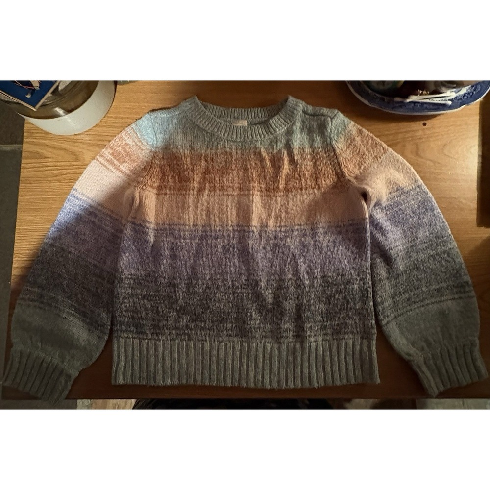 OshKosh Sweater Size 5T  Pullover Multicolor Orange, Lavender, Gray, Blue Stripe
